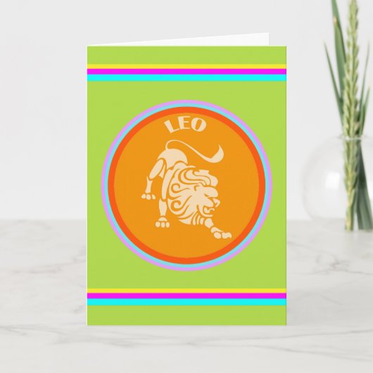 Leo Greeting Card Karte (Vorderseite)