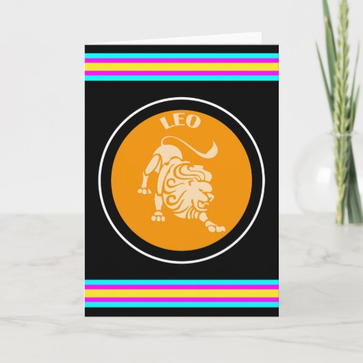 Leo Greeting Card Karte (Vorderseite)