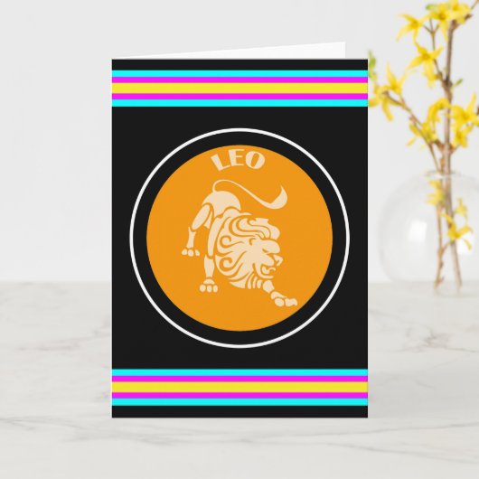 Leo Greeting Card Karte (Gelbe Blume)