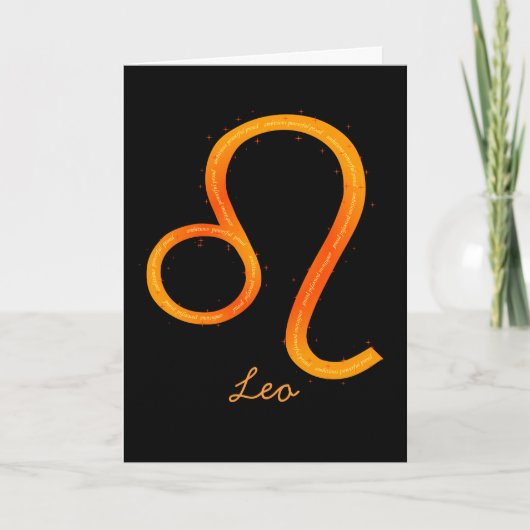 Leo Greeting Card - Leo Blank Karte (Vorderseite)