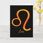 Leo Greeting Card - Leo Blank Karte (Gelbe Blume)