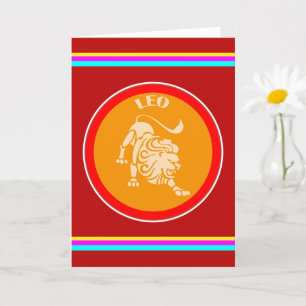Leo-Grußkarte Karte