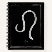Leo Hammersilber stilisierte Astrologie Symbol Not Notizblock (Vorderseite)