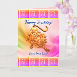 Leo - Happy Birthday Card Karte