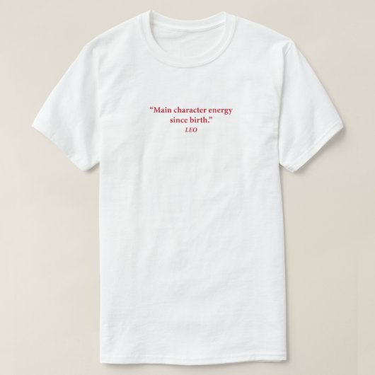 Leo Hauptcharakter Zodiac Tee (Design vorne)