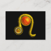 LEO, helle, lebendige, schwarz-gelbe Topaz Visitenkarte (Rückseite)