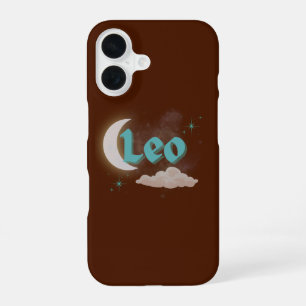 Leo Himmelsmond Wolken Sterne Astrologie Kunst iPhone 16 Hülle