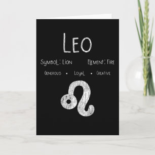 Leo Horoscope Astrologie Star Sign Geburtstagsgesc Karte