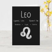Leo Horoscope Astrologie Star Sign Geburtstagsgesc Karte (Gelbe Blume)