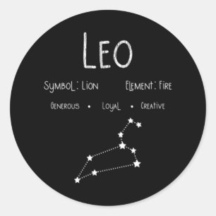 Leo Horoscope Astrologie Star Sign Geburtstagsgesc Runder Aufkleber