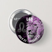 Leo Horoscope Sign Button (Vorne & Hinten)