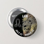 Leo Horoscope Sign Button (Vorne & Hinten)