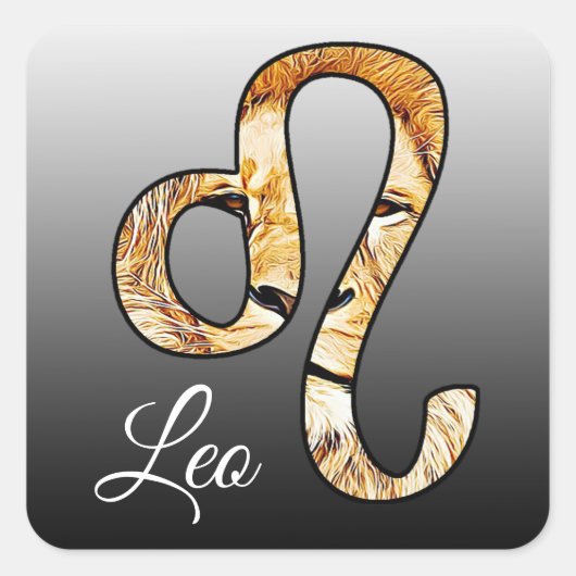 Leo Horoscope Sign Lion Stickers (Vorderseite)