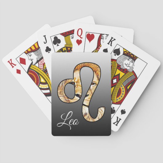 Leo Horoscope Symbol Playing Cards Spielkarten (Rückseite)