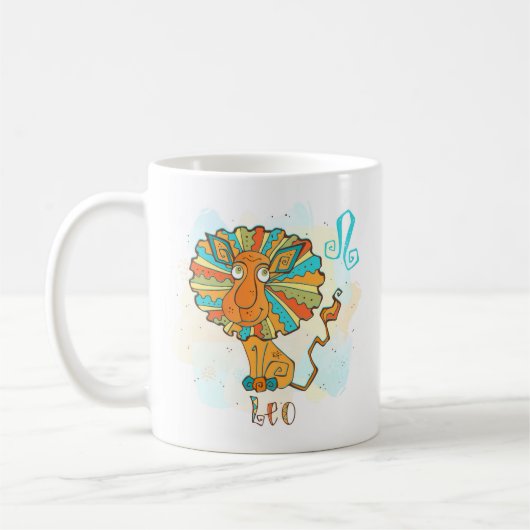Leo Horoscope Zodiac Sign Jul 23 - 23. August Gebu Kaffeetasse (Links)