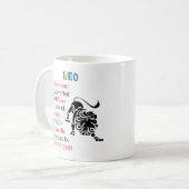 Leo Horoscope Zodiac Sign Kaffeetasse (Vorderseite Links)