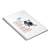 Leo Horoscope Zodiac Sign Notizblock (Rechte Seite)