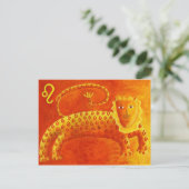 Leo Horoscope Zodiac Star Sign Postkarte (Stehend Vorderseite)