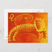 Leo Horoscope Zodiac Star Sign Postkarte (Vorne/Hinten)