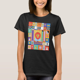 Leo Horoskop Abstrakt Zodiac Mystic Symbols T-Shirt