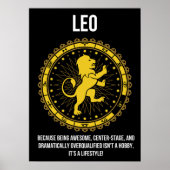 Leo - Horoskop, Funny Zodiac - Zeichen-Spaß Poster (Vorne)
