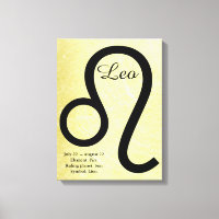 Leo Horoskop Sign Gold und Schwarze Mauer Kunst