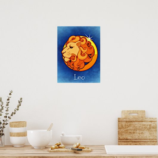 Leo in Blue Poster (Küche)