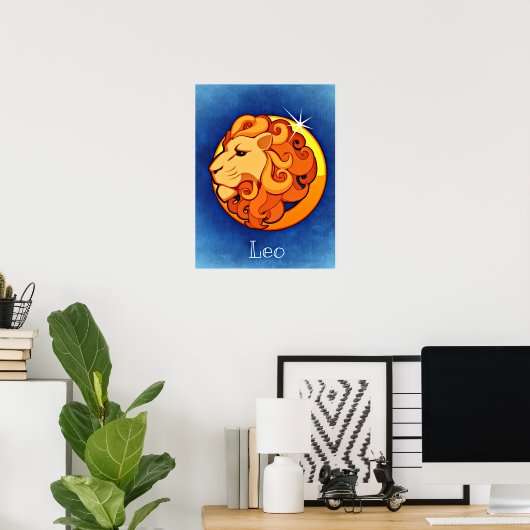 Leo in Blue Poster (Heimbüro)