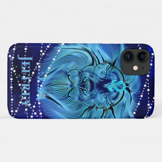 Leo in Dark Blue II Case-Mate iPhone Hülle (Rückseite (Horizontal))