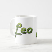 Leo in Peridot Gemstone Kaffeetasse (Vorderseite Links)