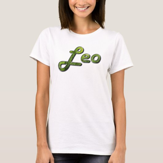 Leo in Peridot Gemstone T-Shirt (Vorderseite)