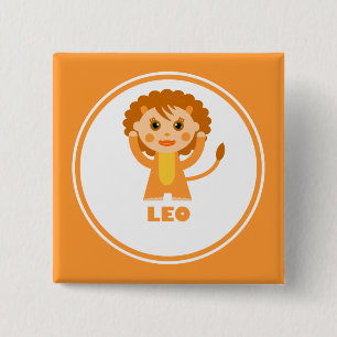 Leo ist mein Zodiac-Zeichen Button