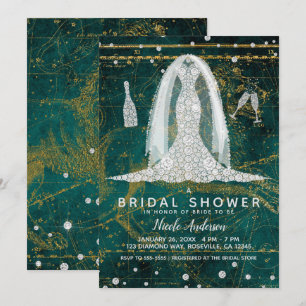 Leo Juli August Glam Diamant Junggesellinnenabschi Einladung