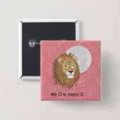 Leo July 23 to August 22 Button (Vorne & Hinten)