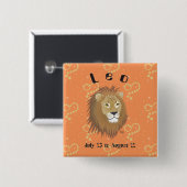 Leo July 23 to August 22 Button (Vorne & Hinten)