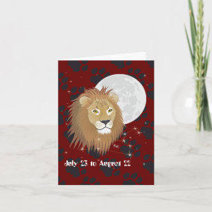 Leo July 23 to August 22 Greeting Card Karte