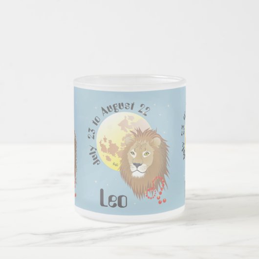 Leo July 23 to August 22 Mug Mattglastasse (Mittel)