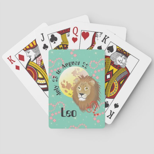 Leo July 23 to August 22 playing cards Spielkarten (Rückseite)
