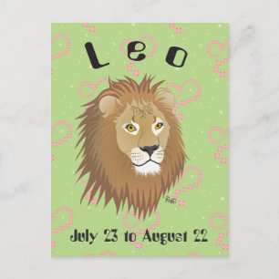 Leo July 23 to August 22 Postcard Postkarte