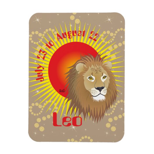 Leo July 23 to August 22 Premium Flexi Magnet (Vertikal)