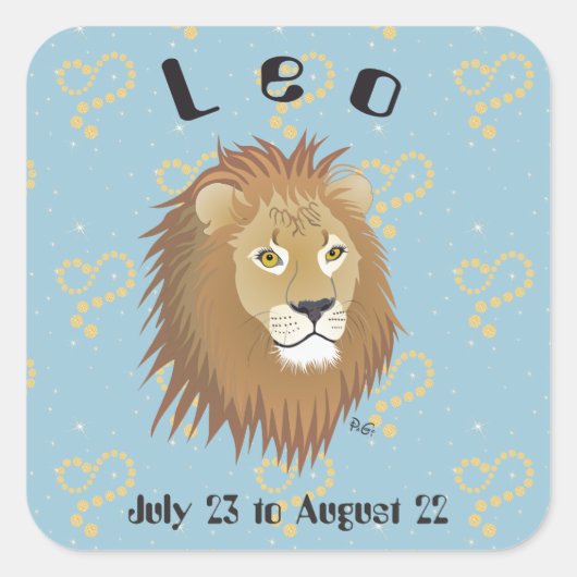 Leo July 23 to August 22 Stickers (Vorderseite)