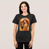Leo July August Birthday Lion Tri-Blend Shirt (Vorderseite voll)
