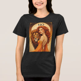 Leo July August Birthday Lion Tri-Blend Shirt