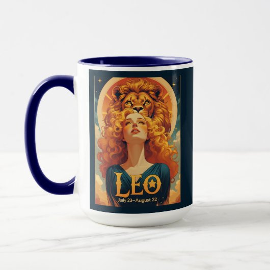 Leo July August Zodiac Birthday Astrologie Tasse (Links)