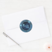 Leo/Kaninchen Runder Aufkleber (Umschlag)