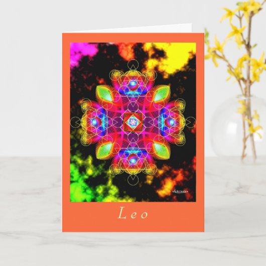 Leo Karte (Gelbe Blume)