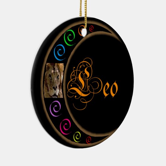 Leo Keramik Ornament (Rechts)