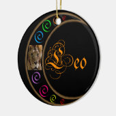 Leo Keramik Ornament (Links)