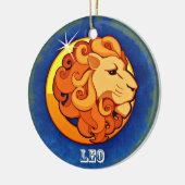 Leo Keramik Ornament (Links)