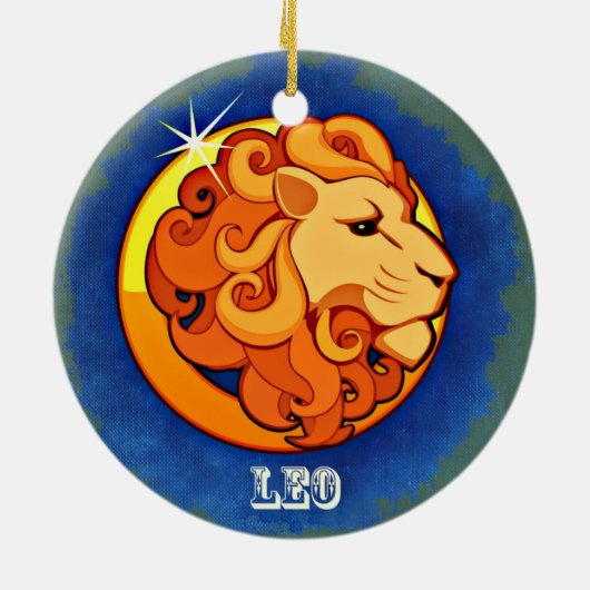 Leo Keramik Ornament (Hinten)
